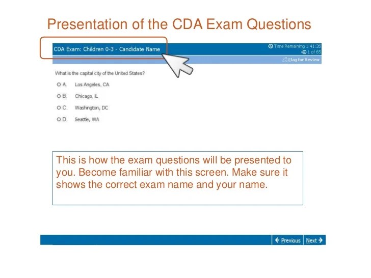 Cda test questions and answers pdf