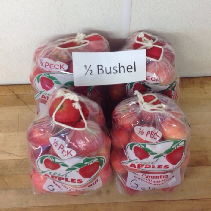 Price of bushel of apples