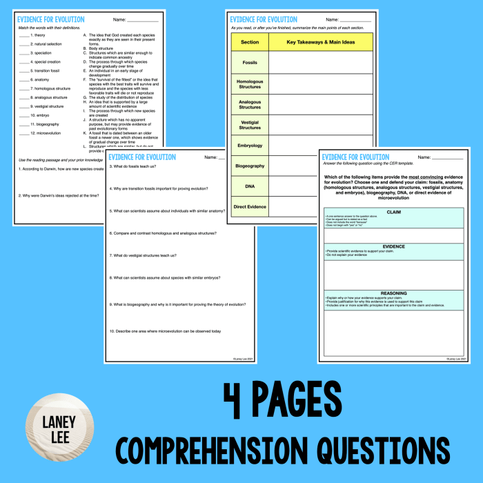 Evidence for evolution webquest answer key pdf