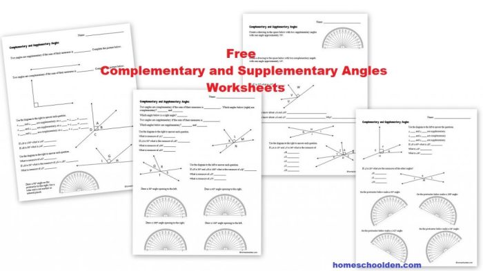 Complementary and supplementary angles answer key